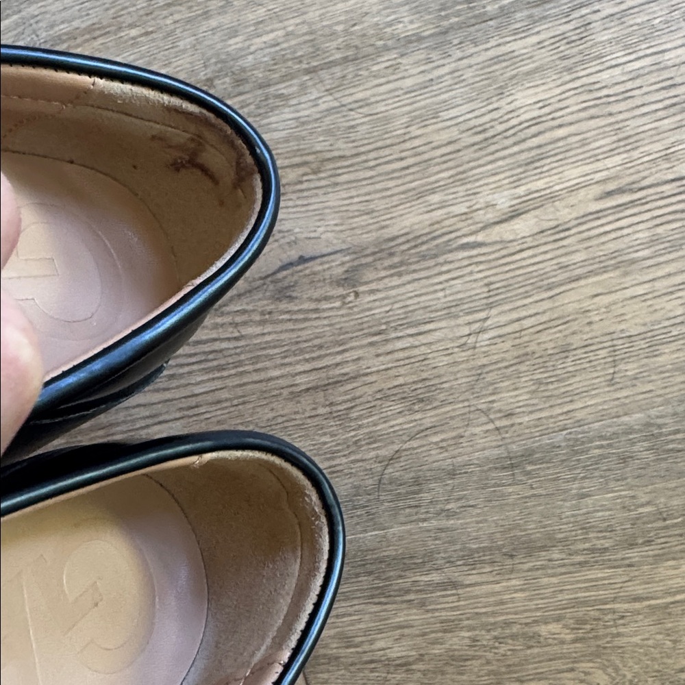 Ganni Black Leather Block Heel Loafers - Picture 6 of 6
